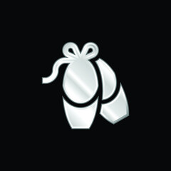 Ballerina silver plated metallic icon