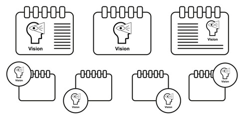 Human mind, vision vector icon in calender set illustration for ui and ux, website or mobile application