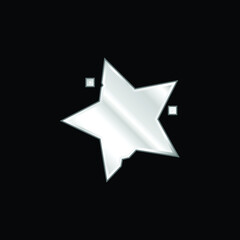  silver plated metallic icon