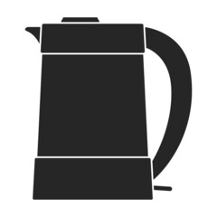 Fototapeta premium Kettle vector black icon. Vector illustration teapot on white background. Isolated black illustration icon of kettle .