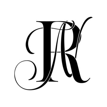 rn, nr, monogram logo. Calligraphic signature icon. Wedding Logo Monogram. modern monogram symbol. Couples logo for wedding
