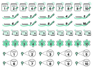レッスン 見出し アイコン セット／2色