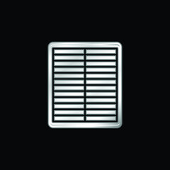 Air Filter silver plated metallic icon