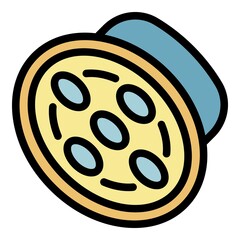 Fototapeta premium Hospital surgery lamp icon. Outline hospital surgery lamp vector icon color flat isolated