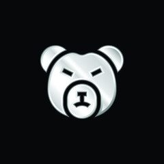 Bear Market silver plated metallic icon