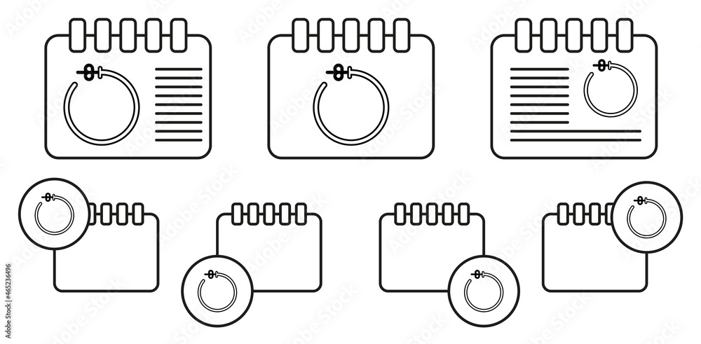 Poster hoop vector icon in calender set illustration for ui and ux, website or mobile application