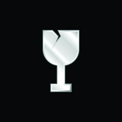 Breakeable silver plated metallic icon