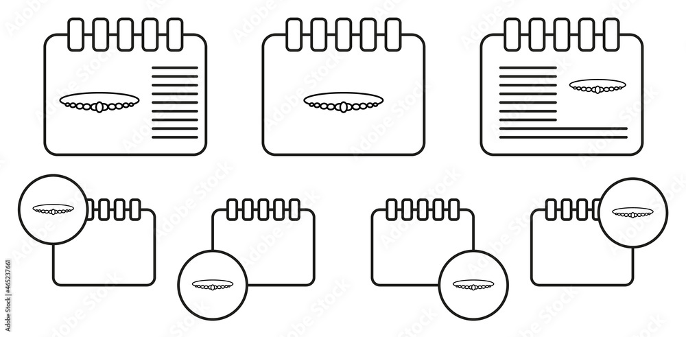 Poster bracelet vector icon in calender set illustration for ui and ux, website or mobile application