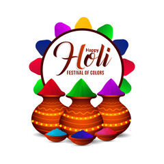 Happy holi greeting cardand background