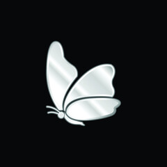 Big Wing Butterfly silver plated metallic icon