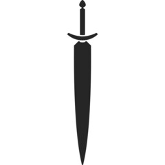 Sword vector icon.Black vector icon isolated on white background sword.