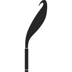 Sickle vector icon.Black vector icon isolated on white background sickle.