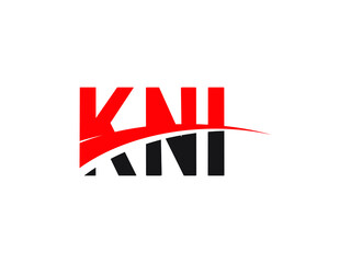 Obraz premium KNI Letter Initial Logo Design Vector Illustration