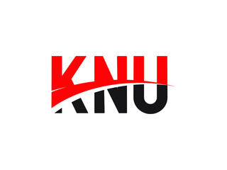 KNU Letter Initial Logo Design Vector Illustration