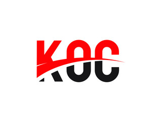 KOC Letter Initial Logo Design Vector Illustration