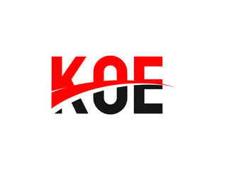 KOE Letter Initial Logo Design Vector Illustration