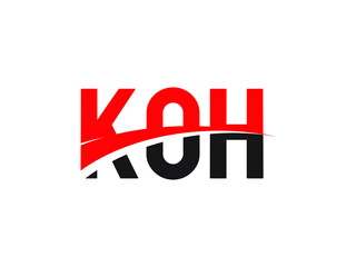 KOH Letter Initial Logo Design Vector Illustration