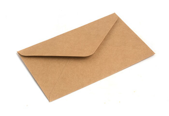 kraft envelope on white background
