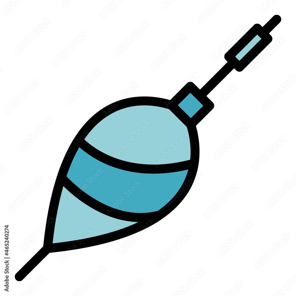 Poster bubble fishing float icon. outline bubble fishing float vector icon color flat isolated