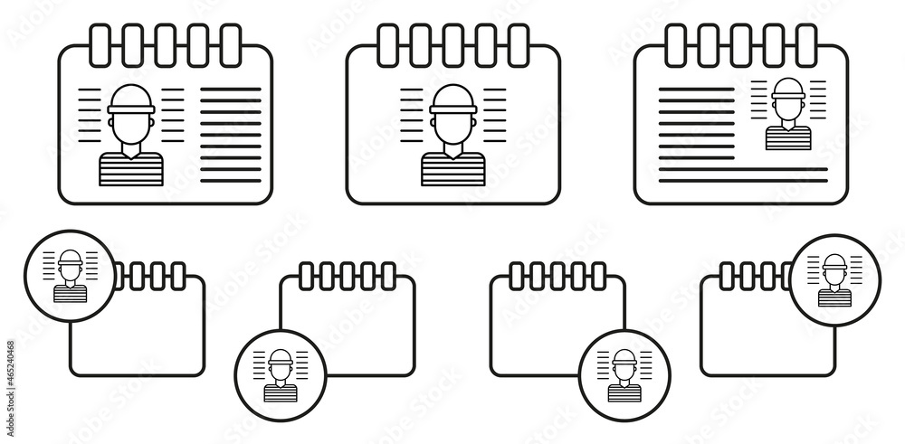 Poster prisoner, man vector icon in calender set illustration for ui and ux, website or mobile application