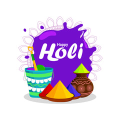 Happy holi indian festival celebration background