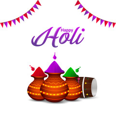 Happy holi indian festival celebration background