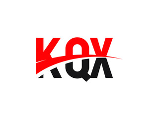KQX Letter Initial Logo Design Vector Illustration