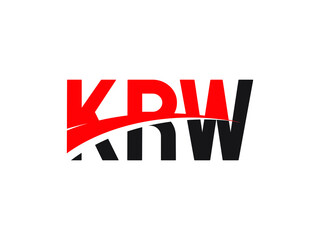 KRW Letter Initial Logo Design Vector Illustration