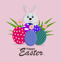 Flat easter design concept and background