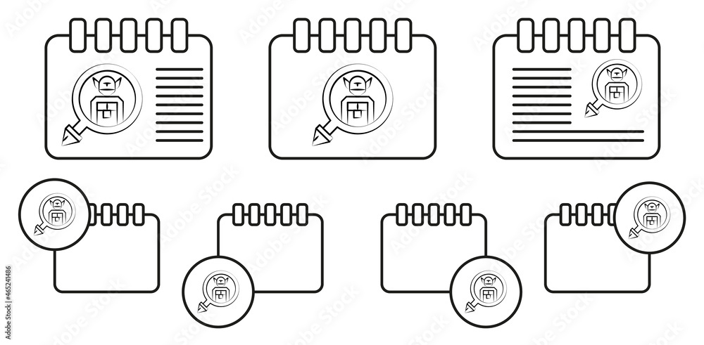 Aufkleber cryptozoology vector icon in calender set illustration for ui and ux, website or mobile application