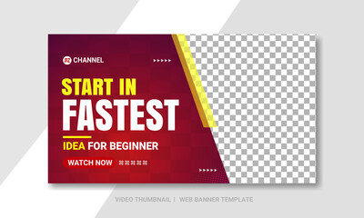 Corporate YouTube thumbnail web banner design