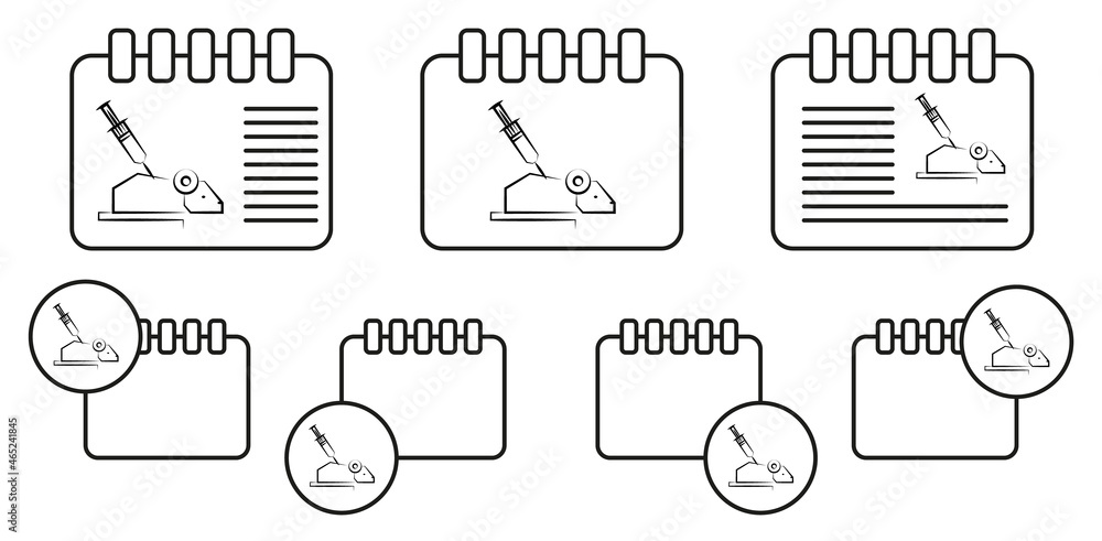 Poster genetic engineer vector icon in calender set illustration for ui and ux, website or mobile applicati