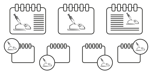 Genetic engineer vector icon in calender set illustration for ui and ux, website or mobile application