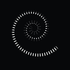 Radial speed Lines in Spiral Form for comic books . fireworks Explosion background . Vector Illustration . Starburst
 round Logo . Circular Design element . Abstract Geometric star rays . Sunburst .