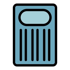 Orthopedic float bed icon. Outline orthopedic float bed vector icon color flat isolated