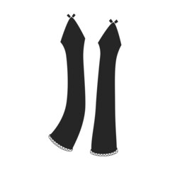 Glove vector black icon. Vector illustration accessory for hand on white background. Isolated black illustration icon of glove hand.