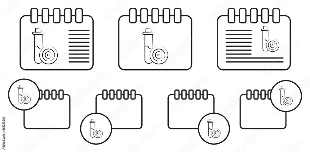 Poster insemination concept line vector icon in calender set illustration for ui and ux, website or mobile 