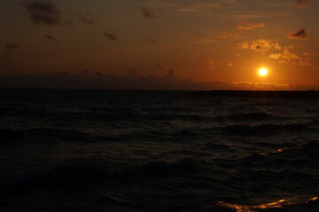 sunset over the sea