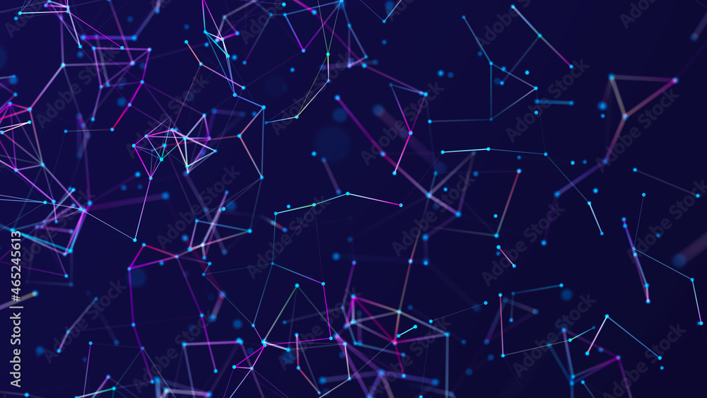 Poster abstract digital connection dots. technology background. network connection structure. plexus effect
