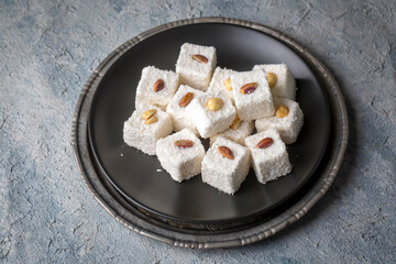 Traditional Turkish delight; sultan's delight (Turkish name; Sultan lokumu)