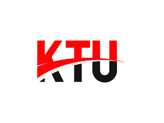 KTU Letter Initial Logo Design Vector Illustration