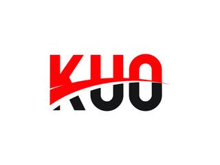 KUO Letter Initial Logo Design Vector Illustration