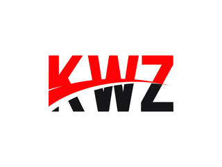 KWZ Letter Initial Logo Design Vector Illustration