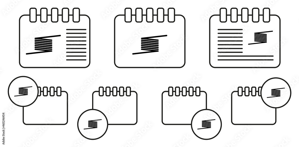 Poster metal spring vector icon in calender set illustration for ui and ux, website or mobile application
