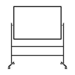 Easel vector black icon. Vector illustration easel on white background. Isolated black illustration icon of canvas on stand .