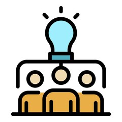 Headhunter icon. Outline headhunter vector icon color flat isolated