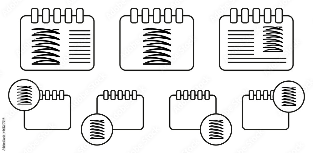 Poster metal spring vector icon in calender set illustration for ui and ux, website or mobile application