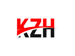 KZH Letter Initial Logo Design Vector Illustration