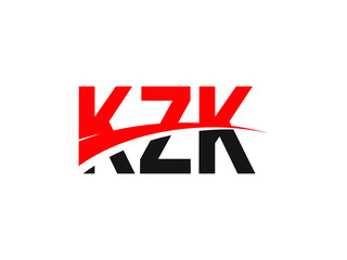 KZK Letter Initial Logo Design Vector Illustration