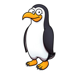 Cute Happy Cartoon Penguin